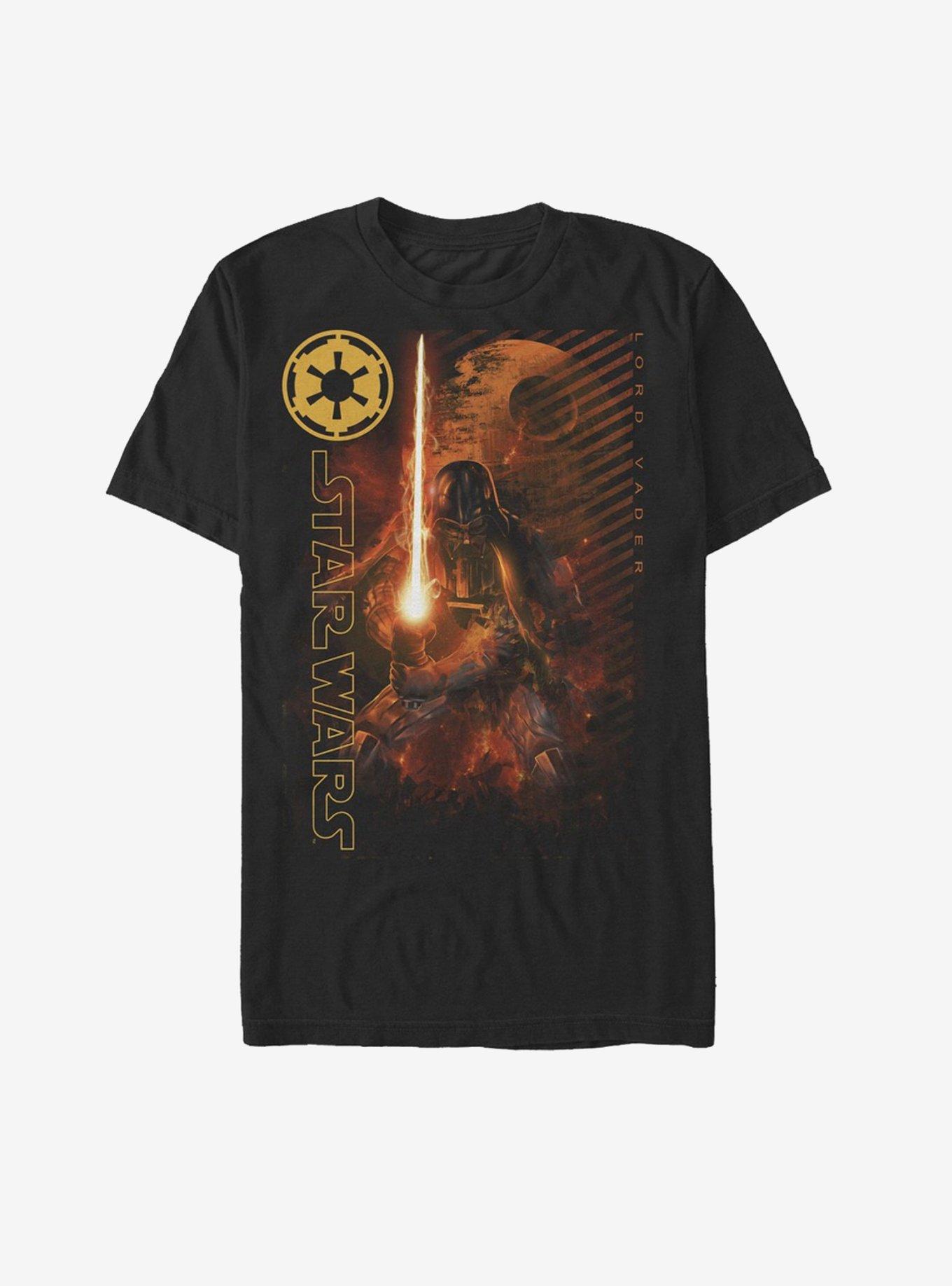 Star Wars Darth Vader Fire T-Shirt, BLACK, hi-res