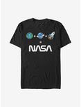 NASA Emoji Space Logo Equation T-Shirt, BLACK, hi-res