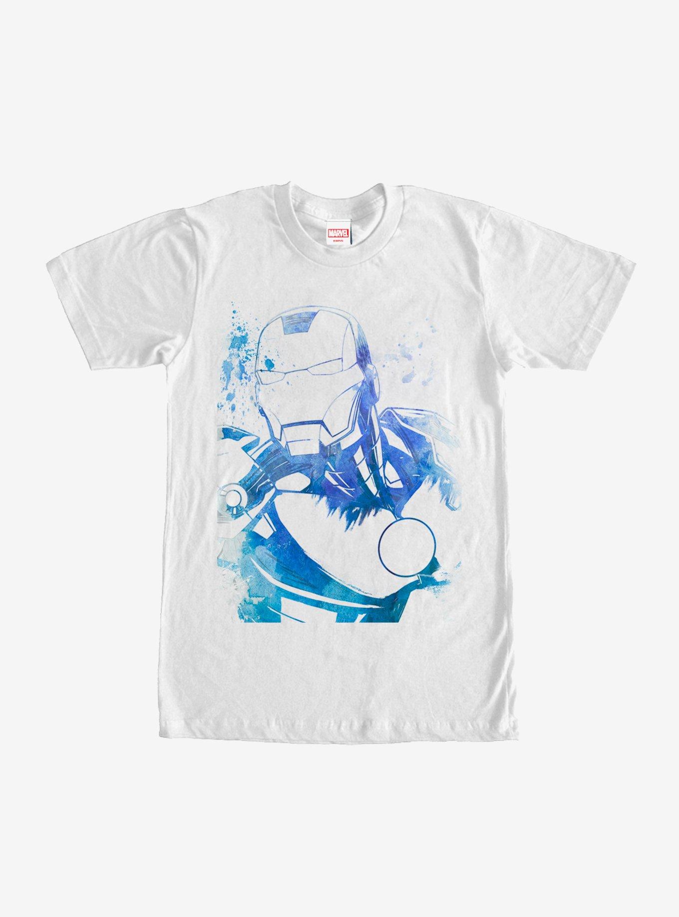 Marvel Iron Man Watercolor T-Shirt, WHITE, hi-res