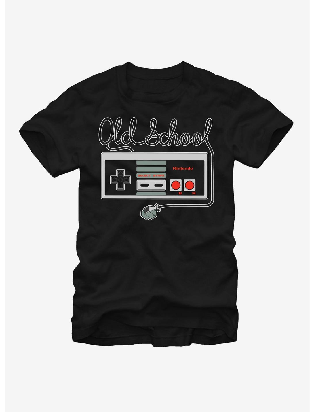 Nintendo Old School NES Controller T-Shirt, BLACK, hi-res