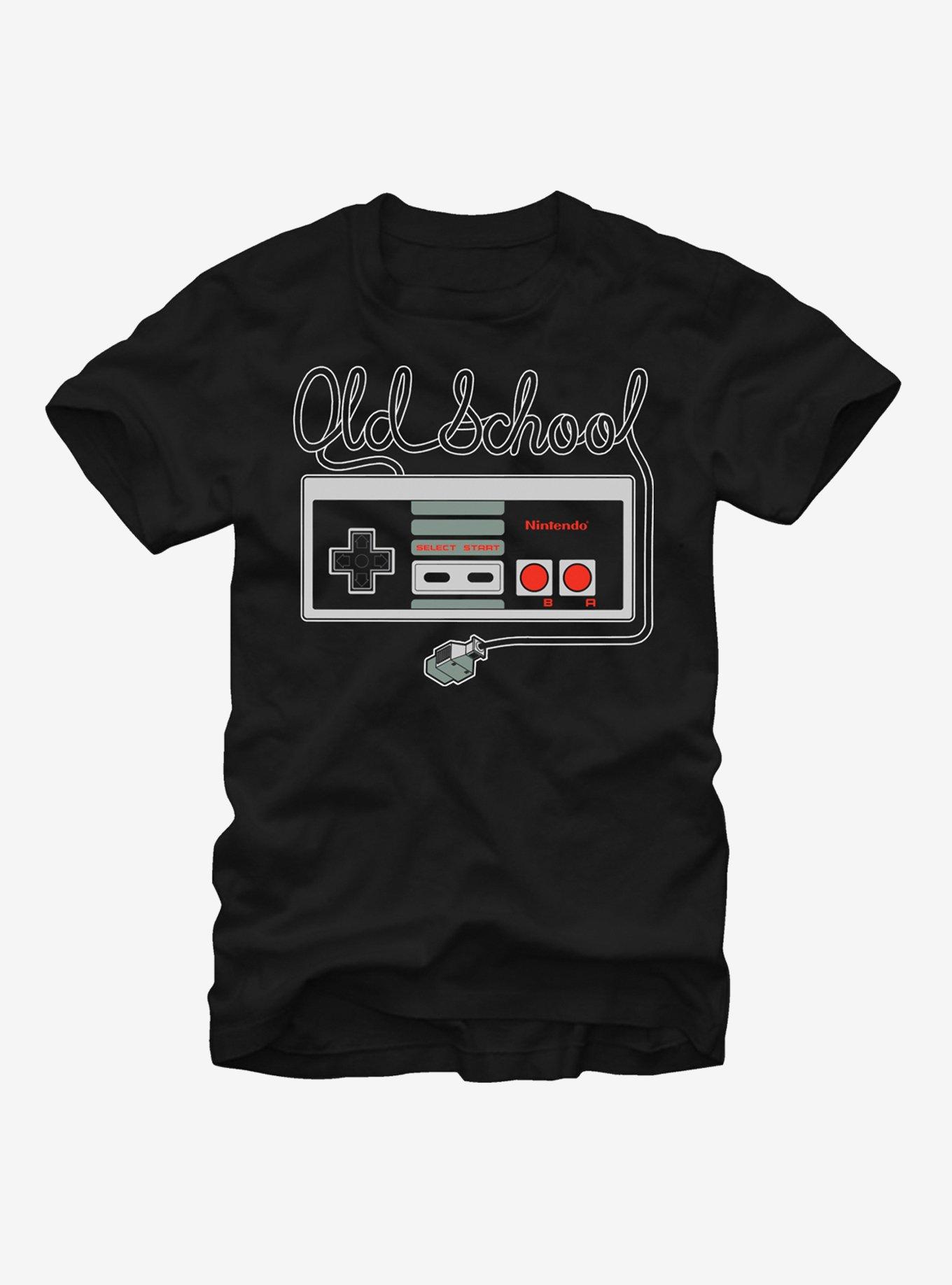 Nintendo Old School NES Controller T-Shirt, BLACK, hi-res