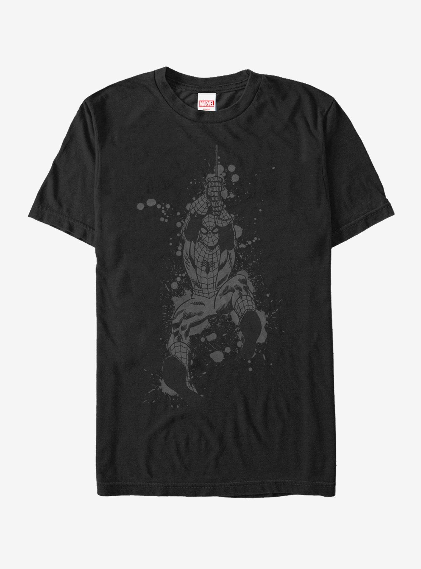 Marvel Spider-Man Paint Splatter Swing T-Shirt, BLACK, hi-res