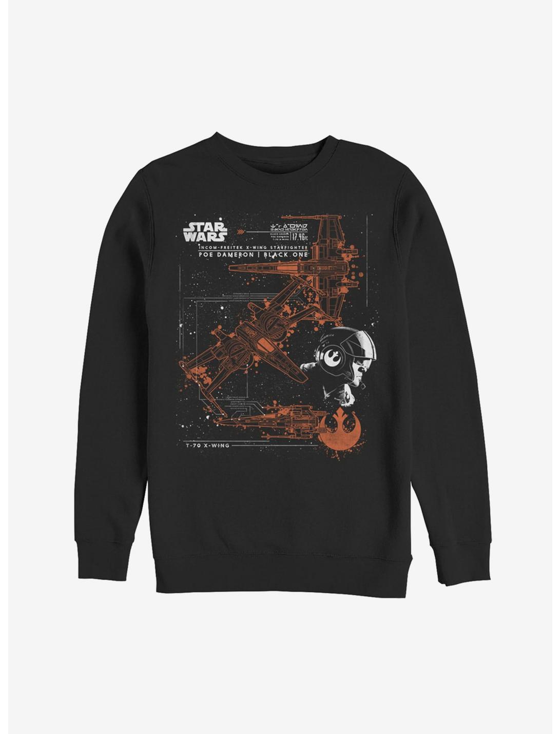 Star Wars Poe Dameron X-Wing Sweatshirt, BLACK, hi-res