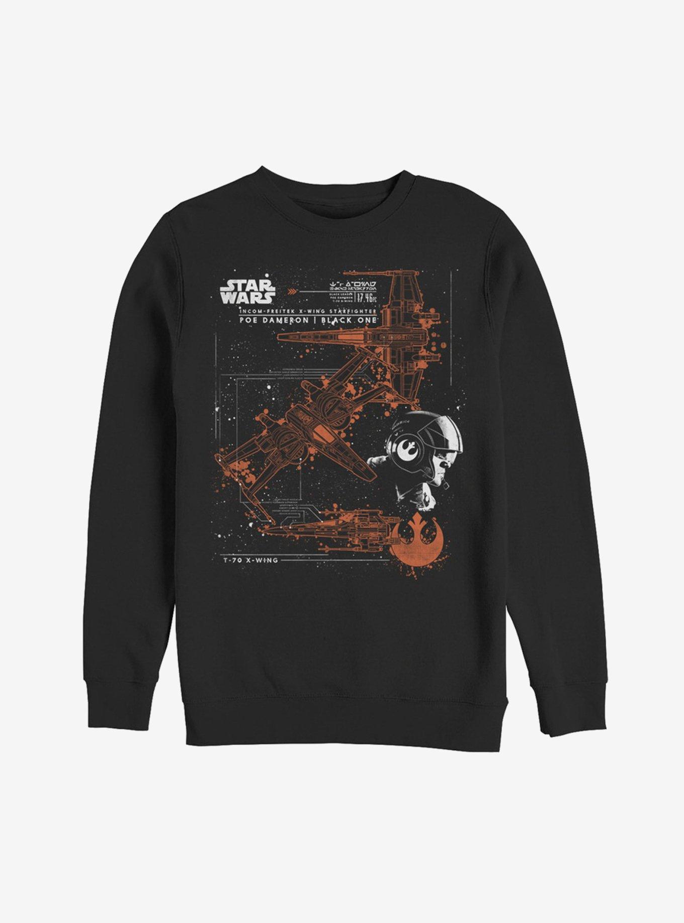 Star Wars Poe Dameron X-Wing Sweatshirt, BLACK, hi-res