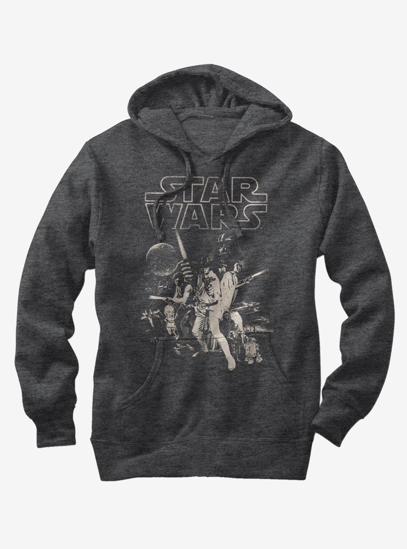 Star Wars Classic Poster Hoodie, CHAR HTR, hi-res