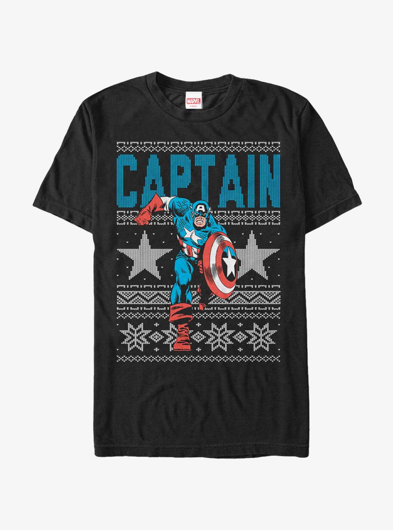 Marvel Captain America Star Ugly Christmas Sweater T-Shirt, , hi-res