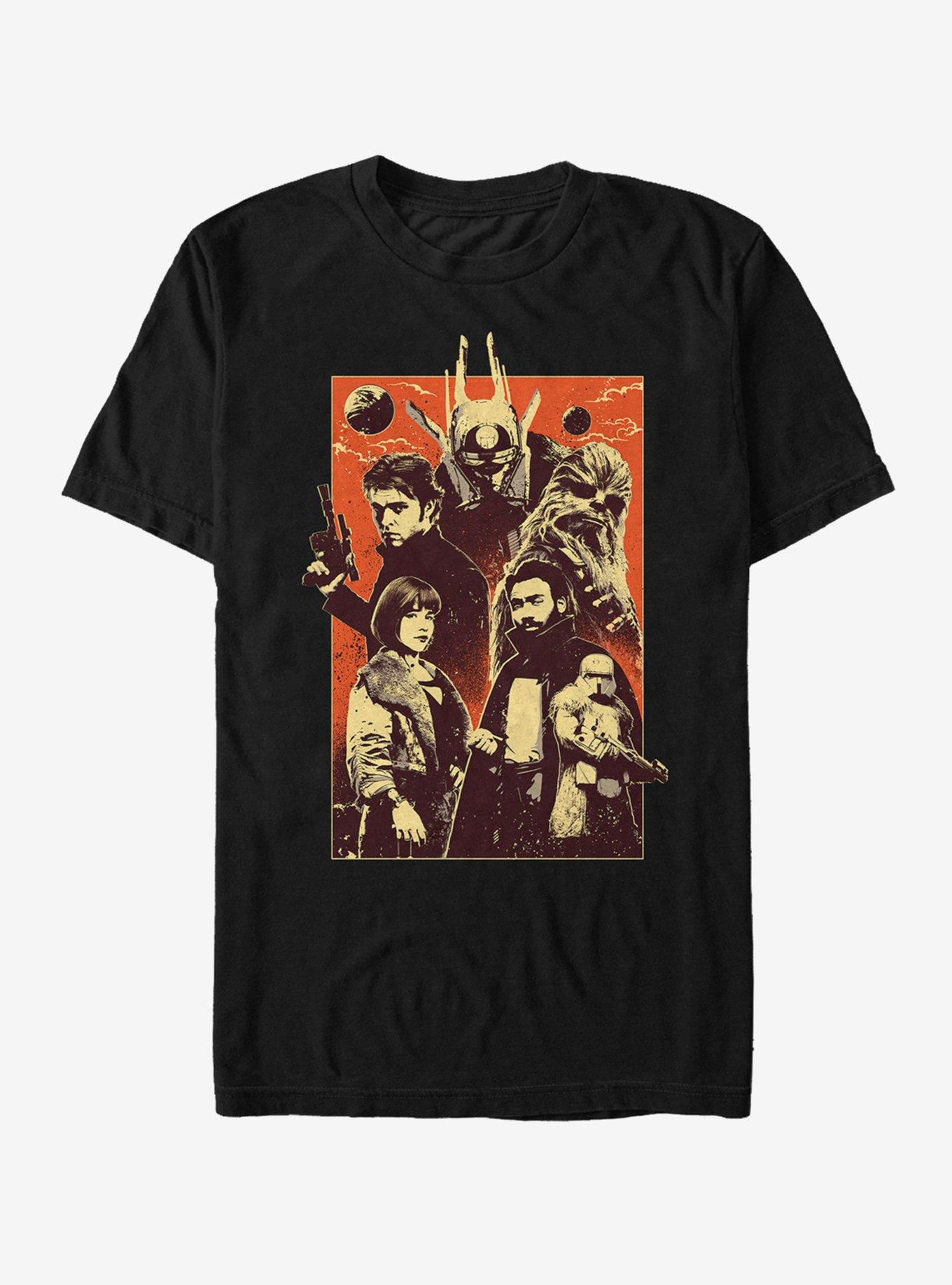 Star Wars Character Pose Grunge Print T-Shirt, BLACK, hi-res