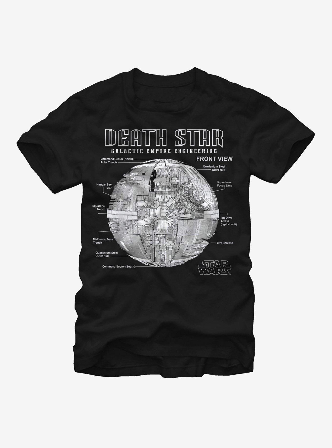 Star Wars Death Star Galactic Empire Engineering T-Shirt, BLACK, hi-res