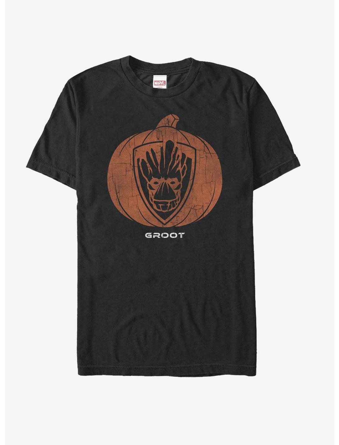 Marvel Guardians of the Galaxy Halloween Groot Pumpkin T-Shirt, BLACK, hi-res