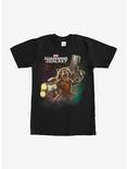 Marvel Guardians of the Galaxy Rocket Space T-Shirt, BLACK, hi-res