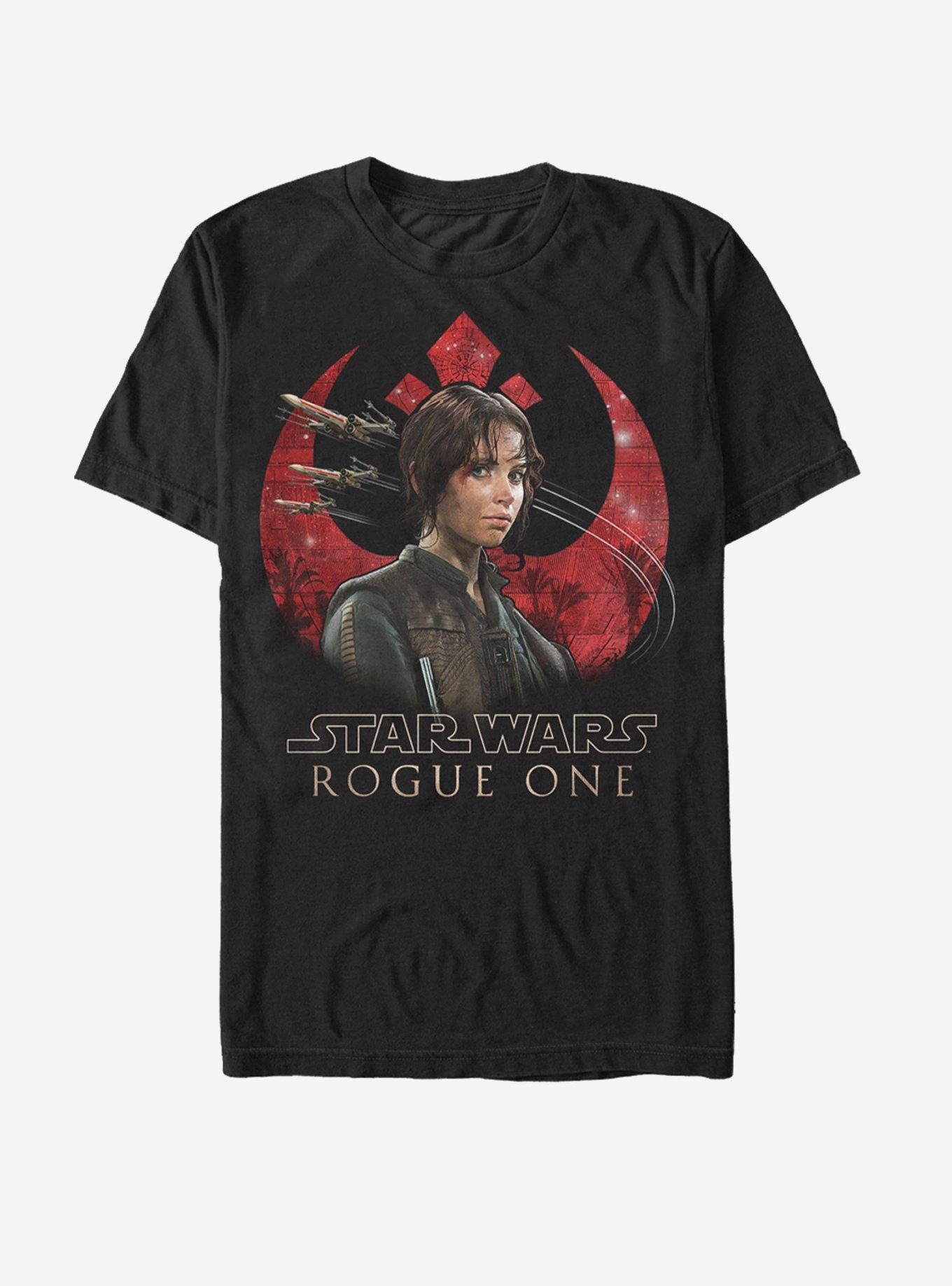 Star Wars Jyn Republic Alliance Crest T-Shirt, BLACK, hi-res