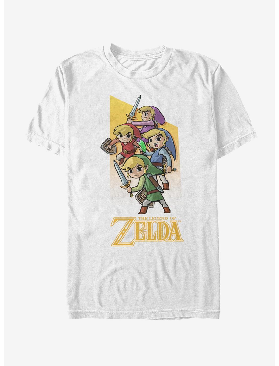 Plus Size Nintendo Legend of Zelda Four Sword Link T-Shirt, WHITE, hi-res