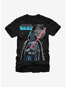 Star Wars Pixel Darth Vader Death Star T-Shirt, , hi-res