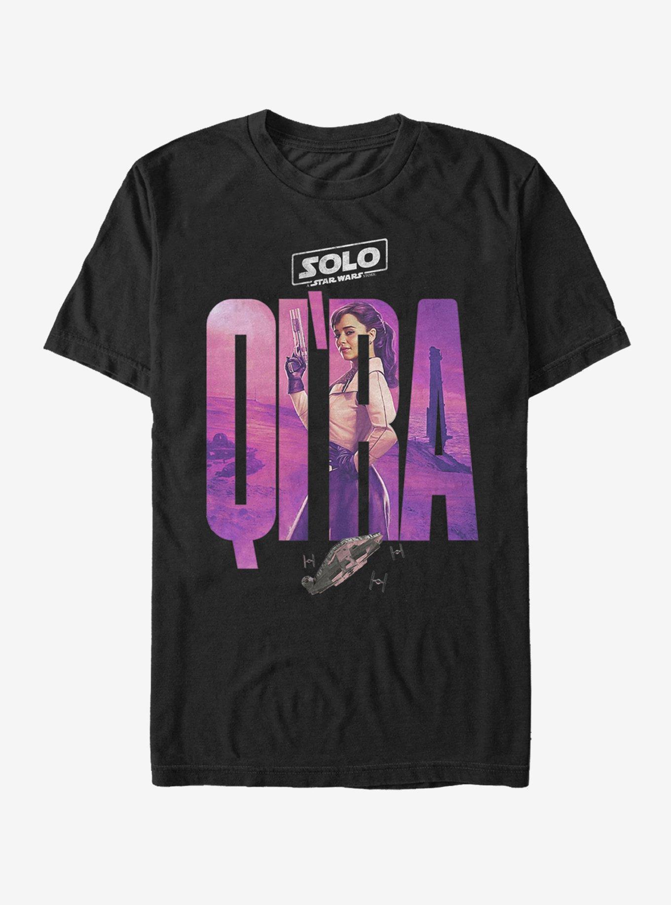 Star Wars Solo A Star Wars Story Qi'ra Movie Poster T-Shirt, BLACK, hi-res