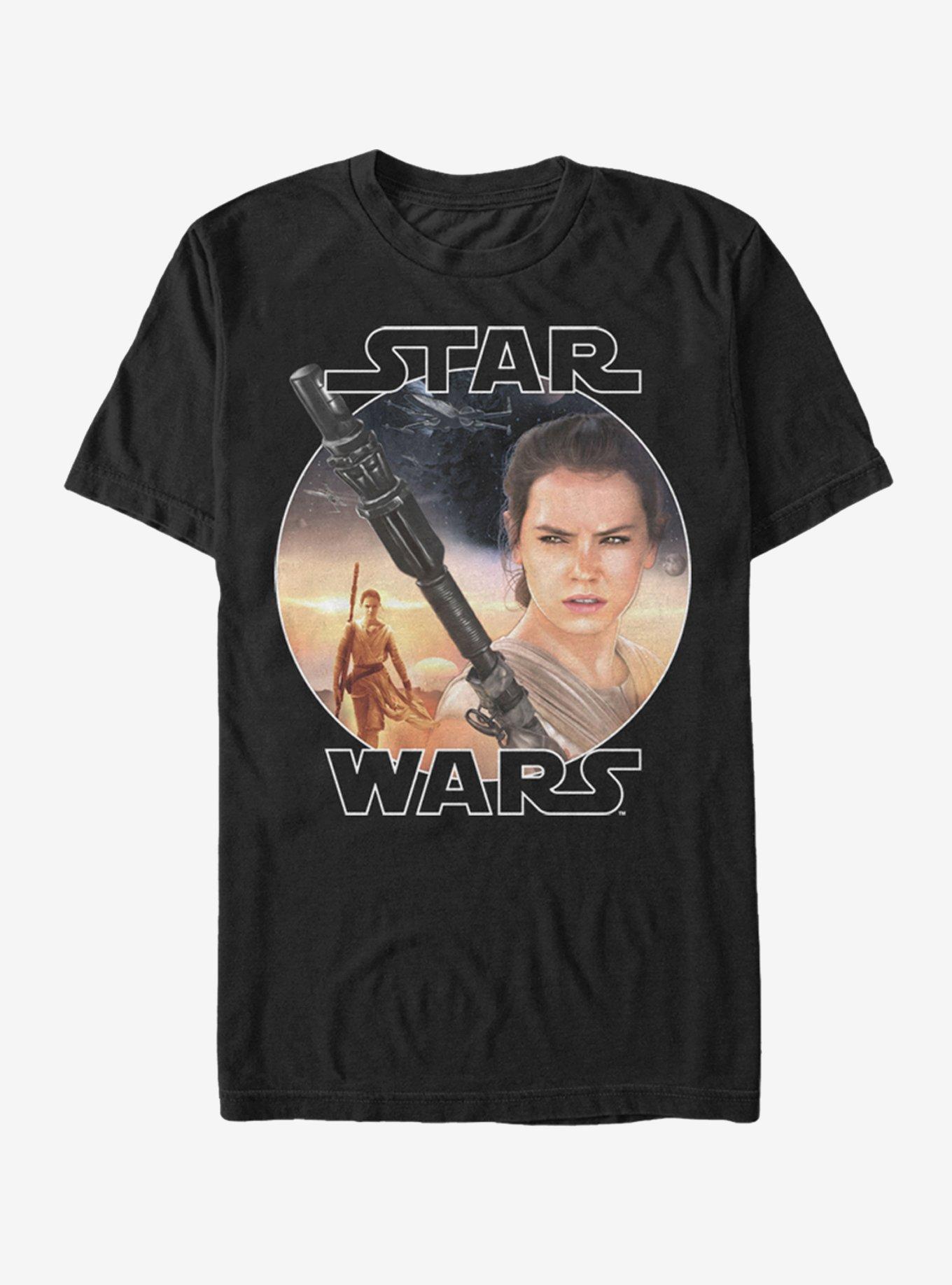 Star Wars Rey Jakku T-Shirt, BLACK, hi-res