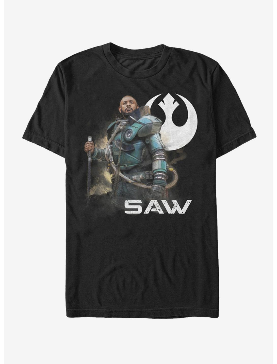 Star Wars Saw Gerrera Pose T-Shirt, BLACK, hi-res