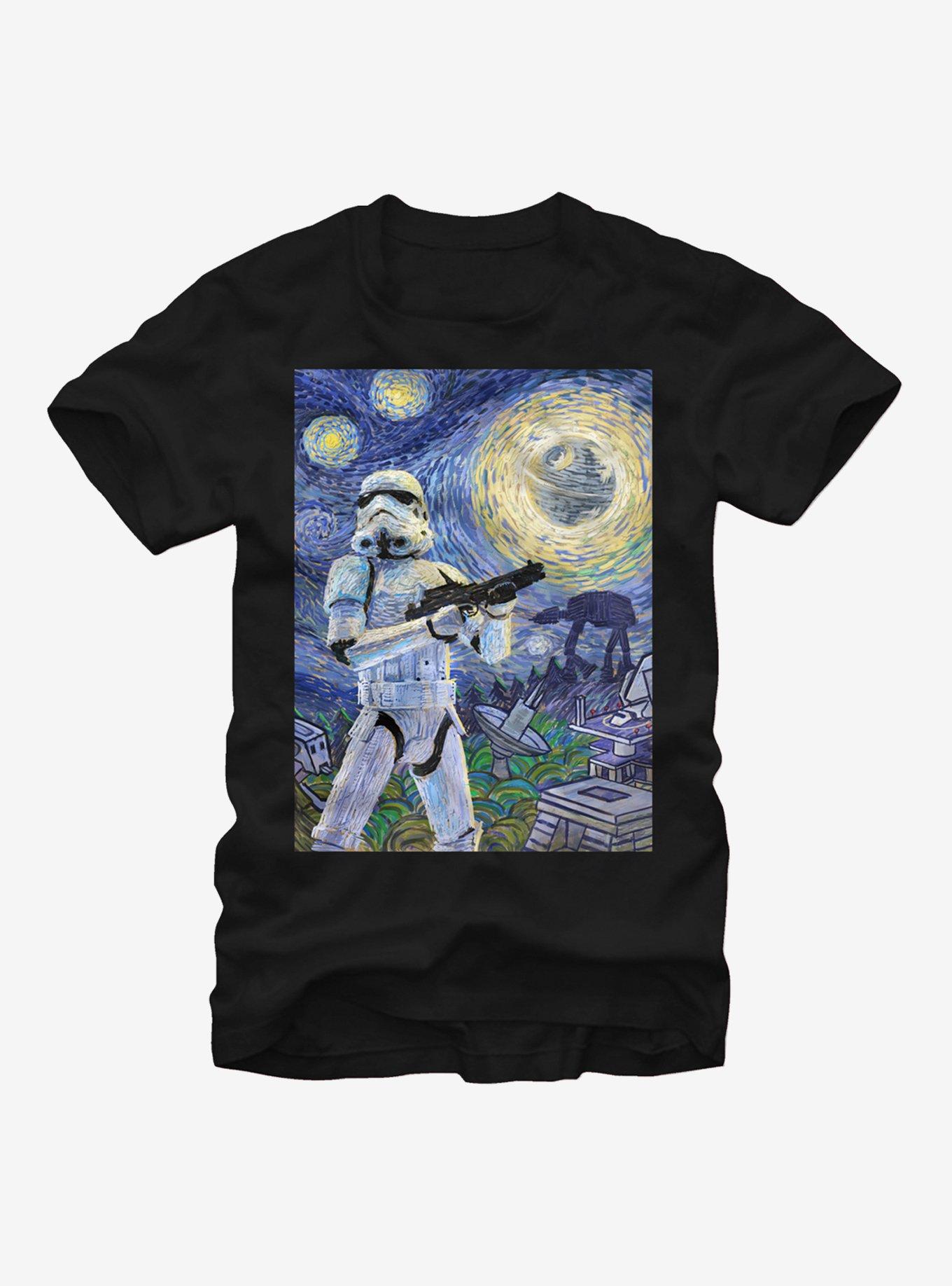 Star Wars Stormtrooper Starry Night T-Shirt, BLACK, hi-res