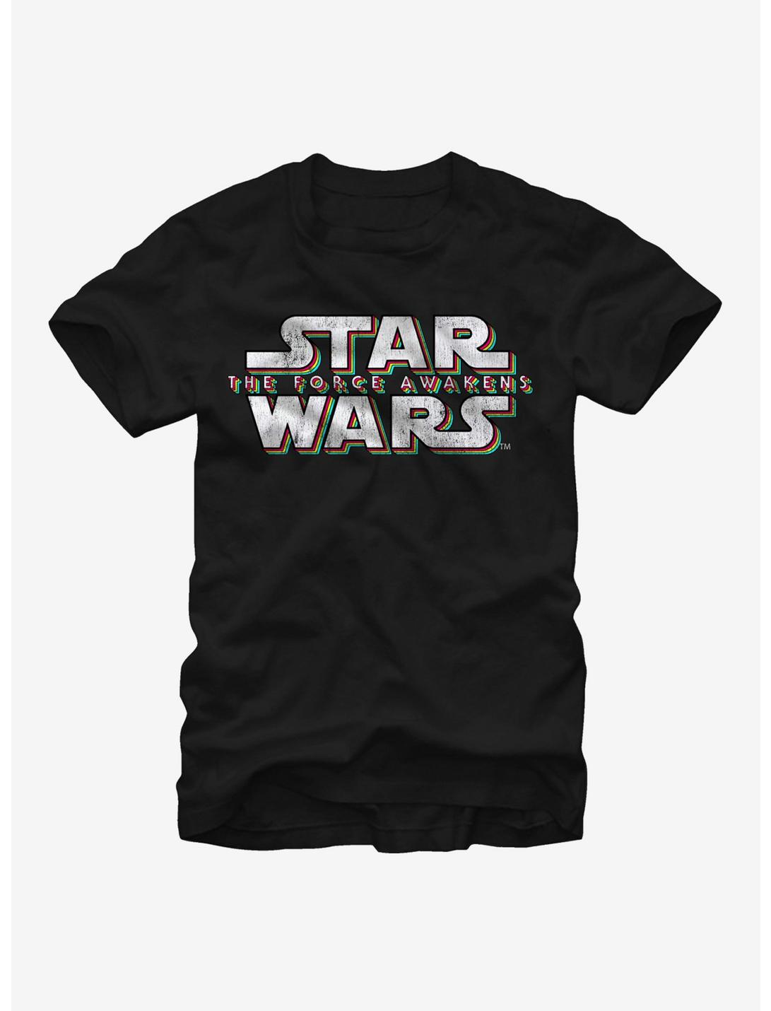 Star Wars Episode VII The Force Awakens Classic Logo T-Shirt, BLACK, hi-res