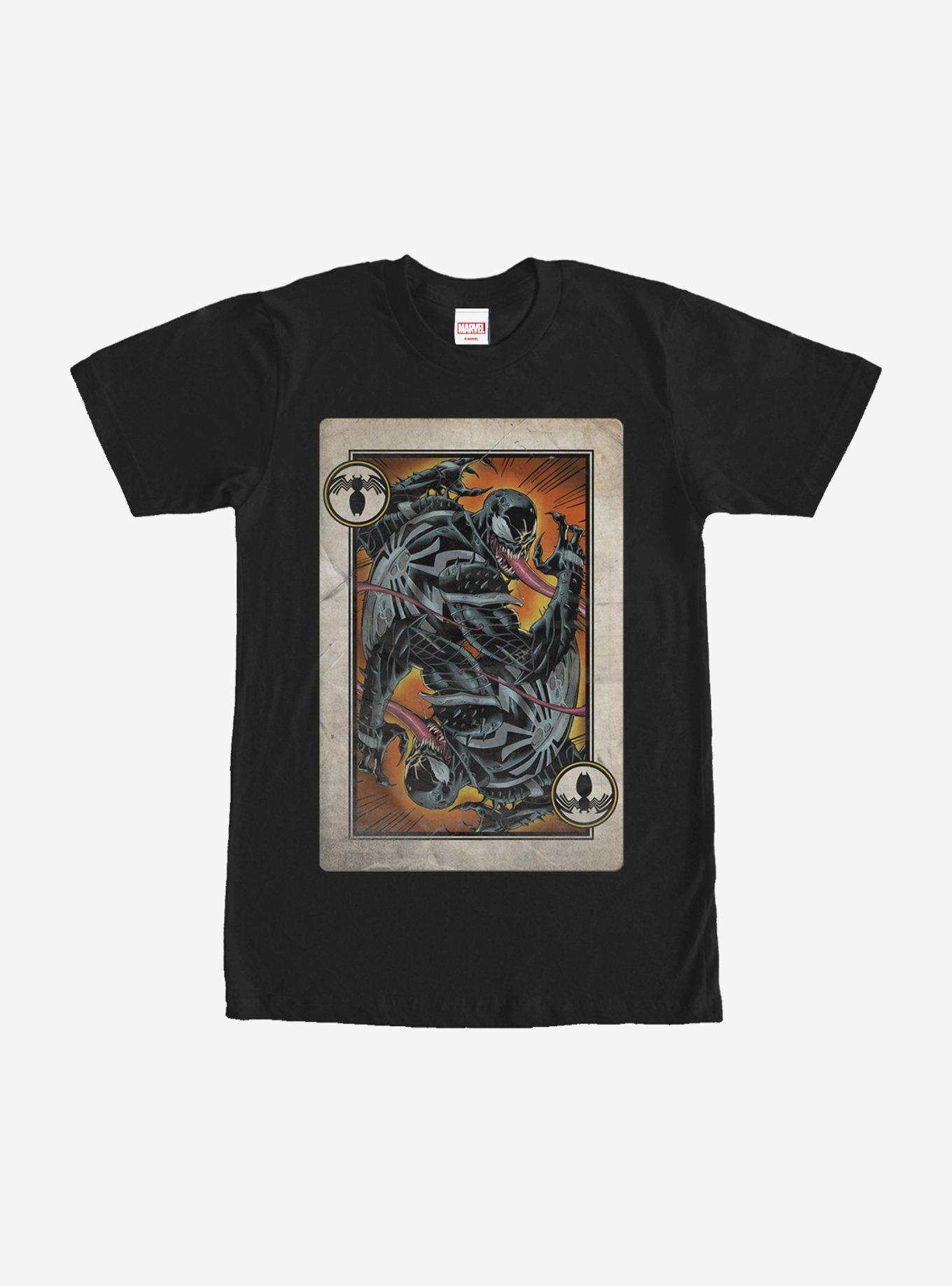 Marvel Venom Playing Card T-Shirt, BLACK, hi-res