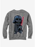 Star Wars Darth Vader Cartoon Sweatshirt, ATH HTR, hi-res