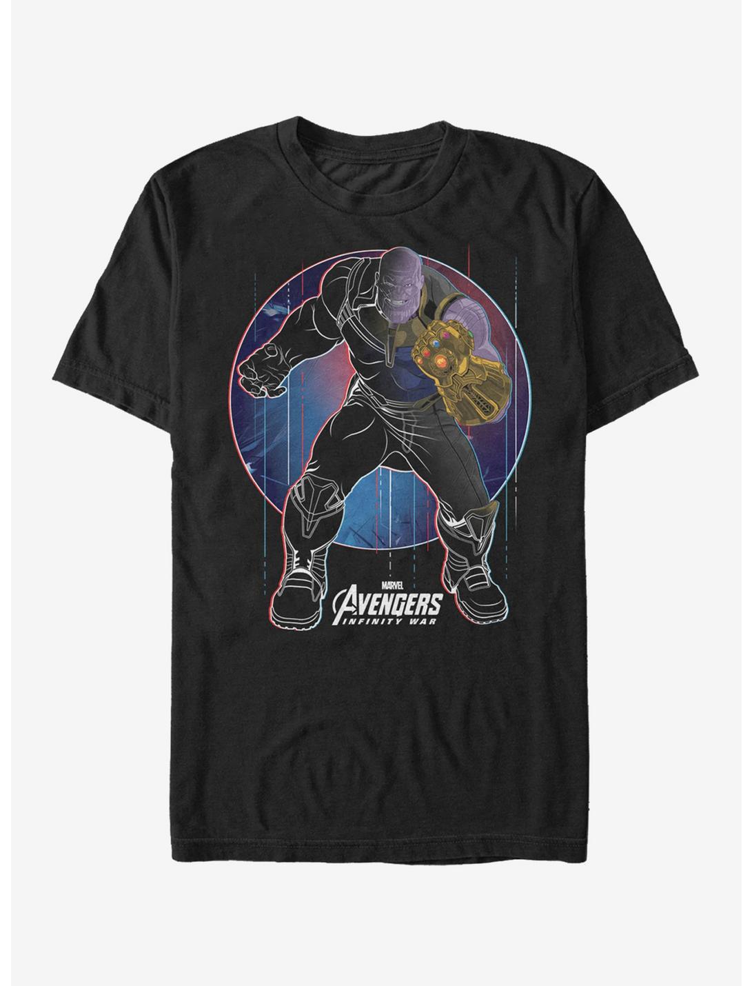 Marvel Avengers: Infinity War Thanos Circle T-Shirt, BLACK, hi-res