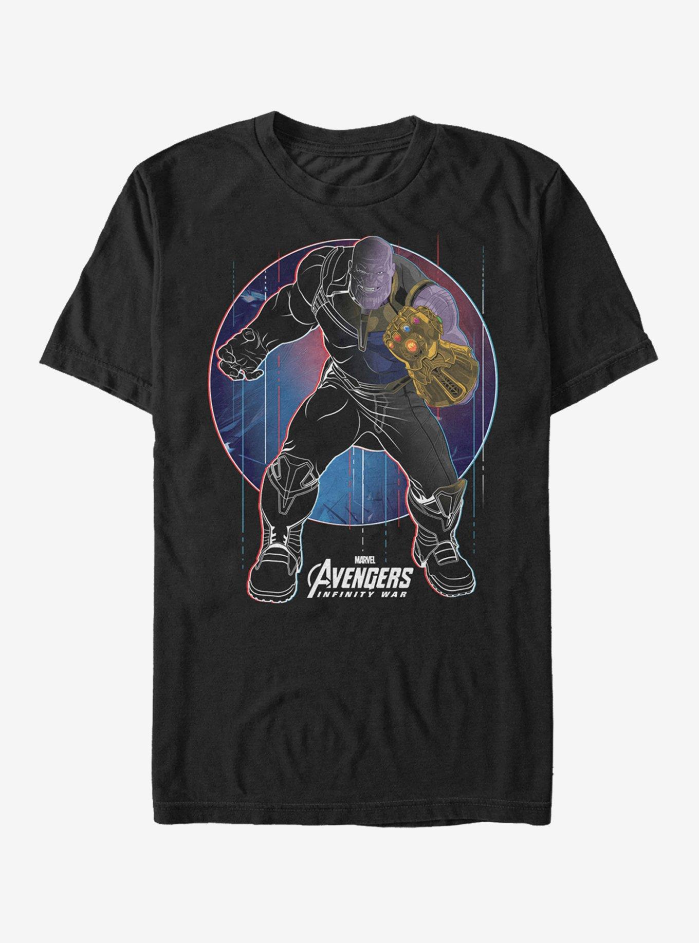 Marvel Avengers: Infinity War Thanos Circle T-Shirt, BLACK, hi-res