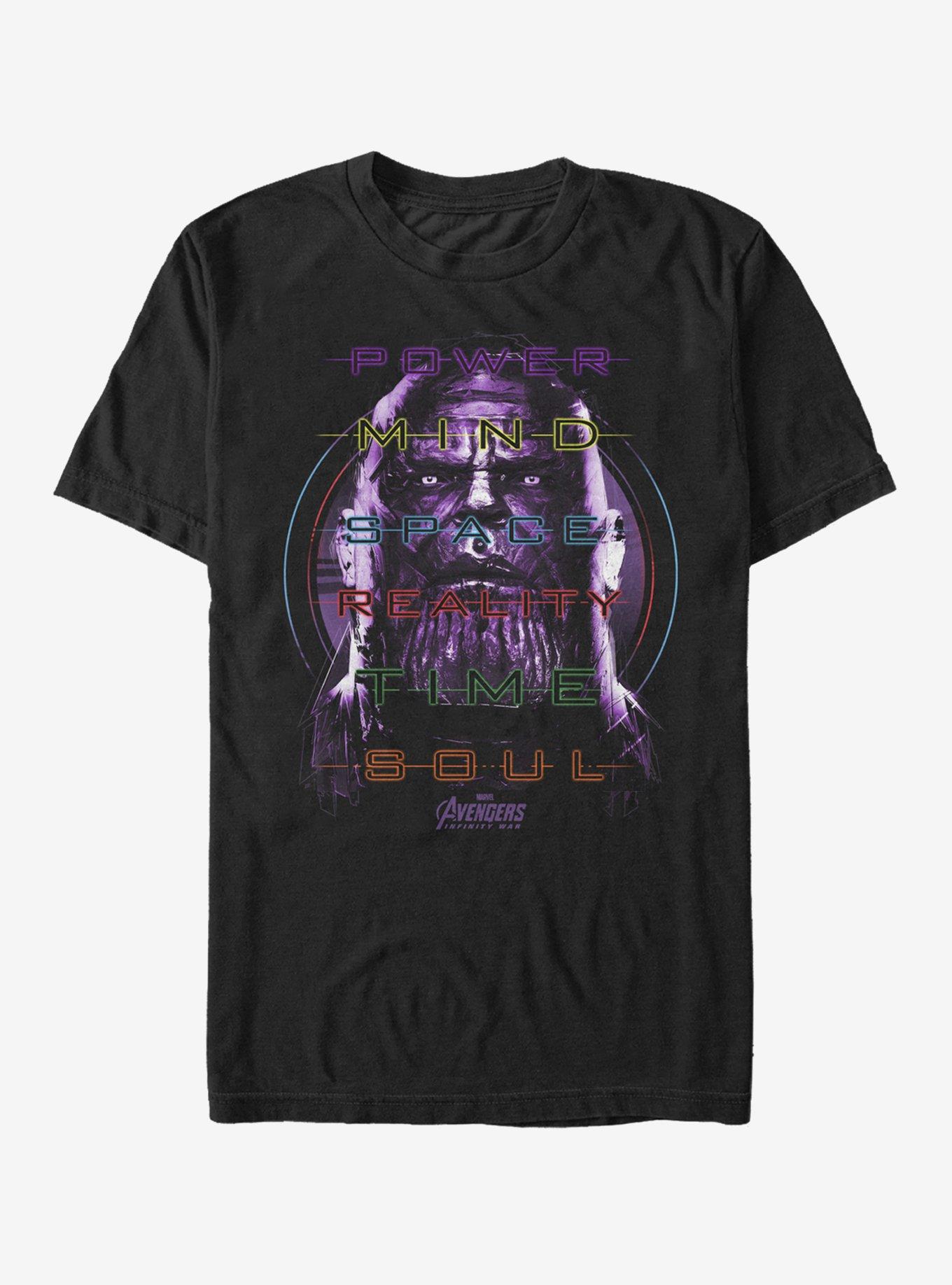 Marvel Avengers: Infinity War Thanos Stones T-Shirt, BLACK, hi-res