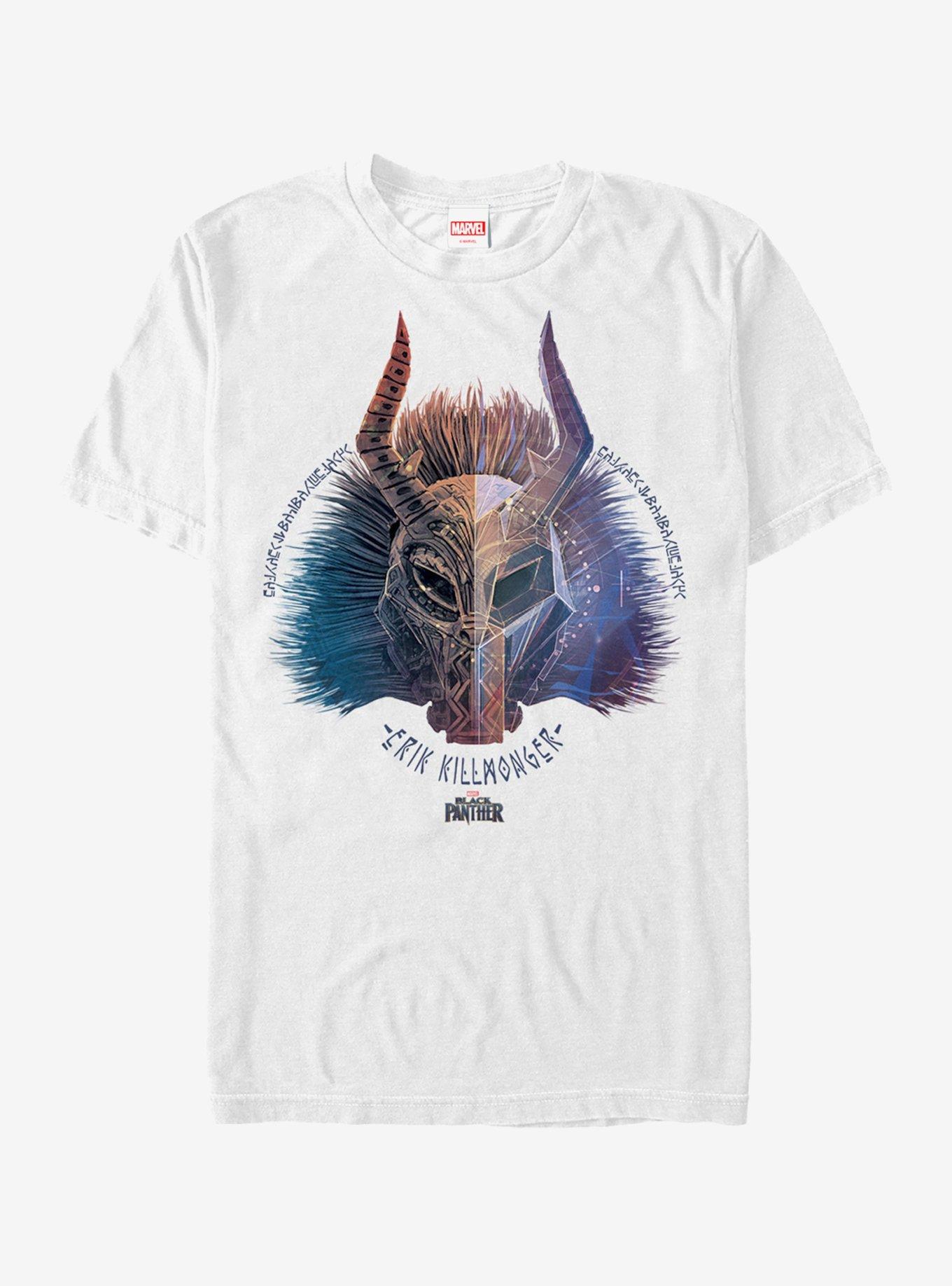 Marvel Black Panther 2018 Erik Killmonger  T-Shirt, WHITE, hi-res