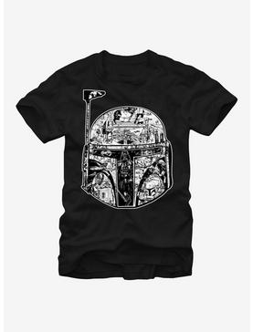 Plus Size Star Wars Boba Fett Helmet Movie Scenes T-Shirt, , hi-res
