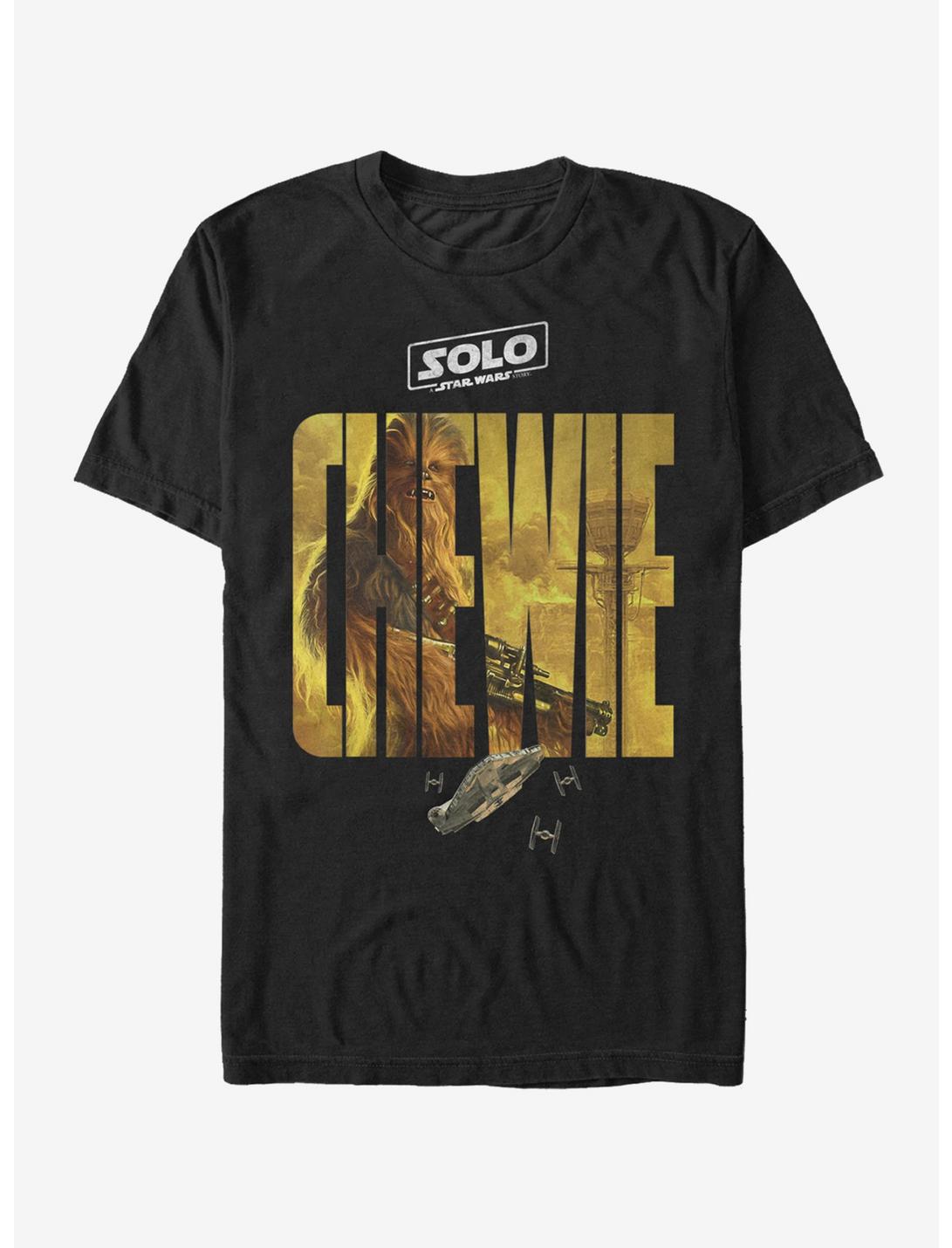 Plus Size Star Wars Solo A Star Wars Story Chewie Poster T-Shirt, BLACK, hi-res