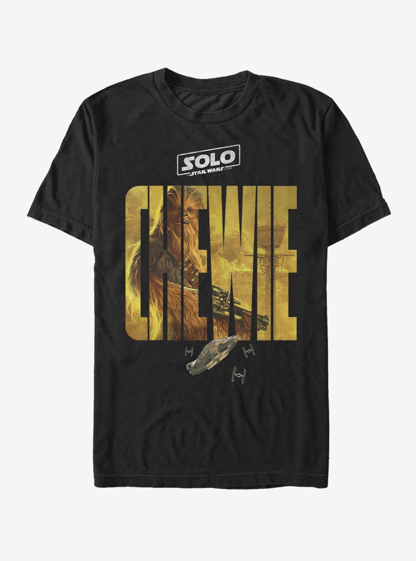 Star Wars Solo A Star Wars Story Chewie Poster T-Shirt, BLACK, hi-res