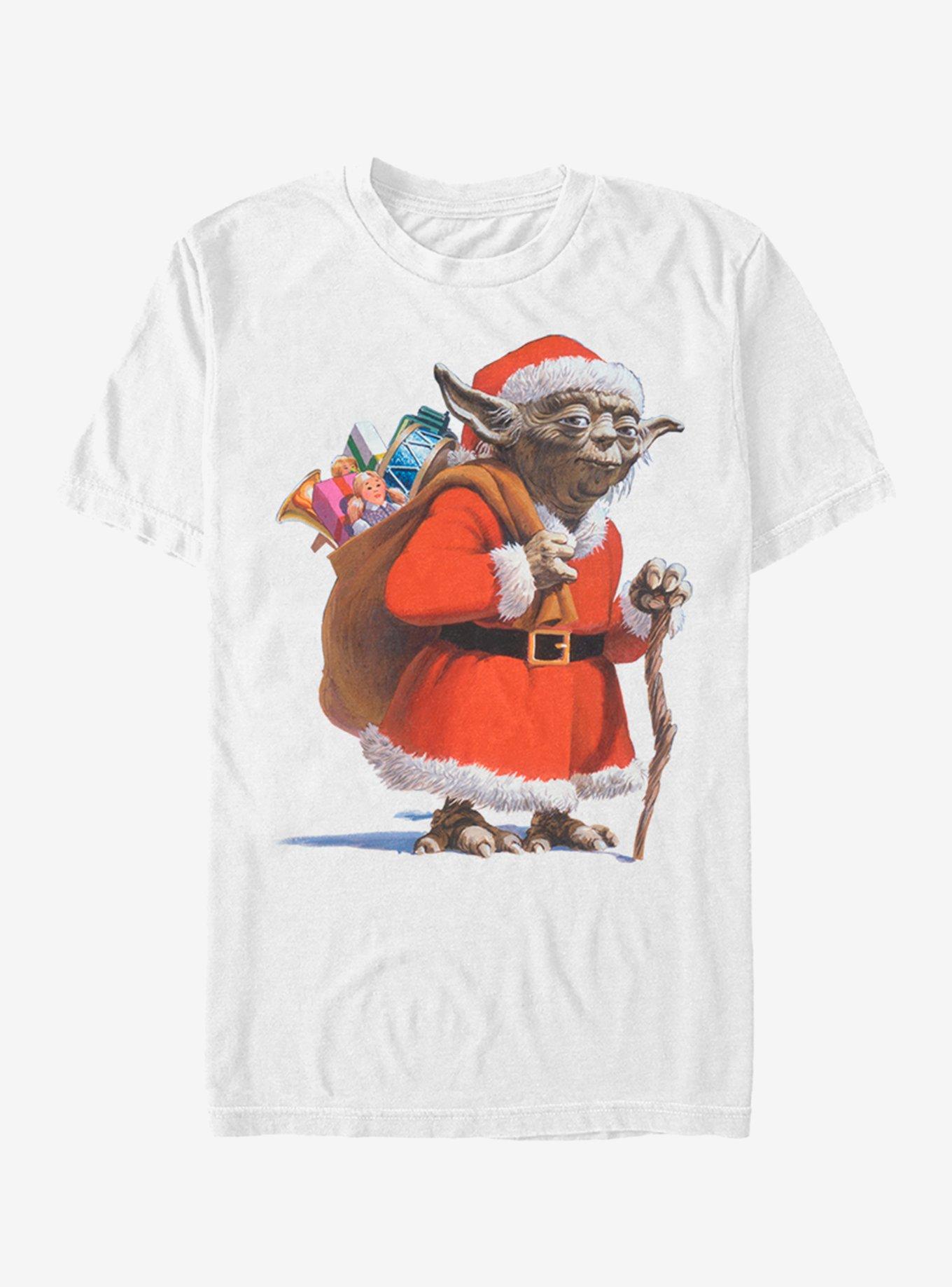 Star Wars Christmas Santa Yoda T-Shirt, WHITE, hi-res