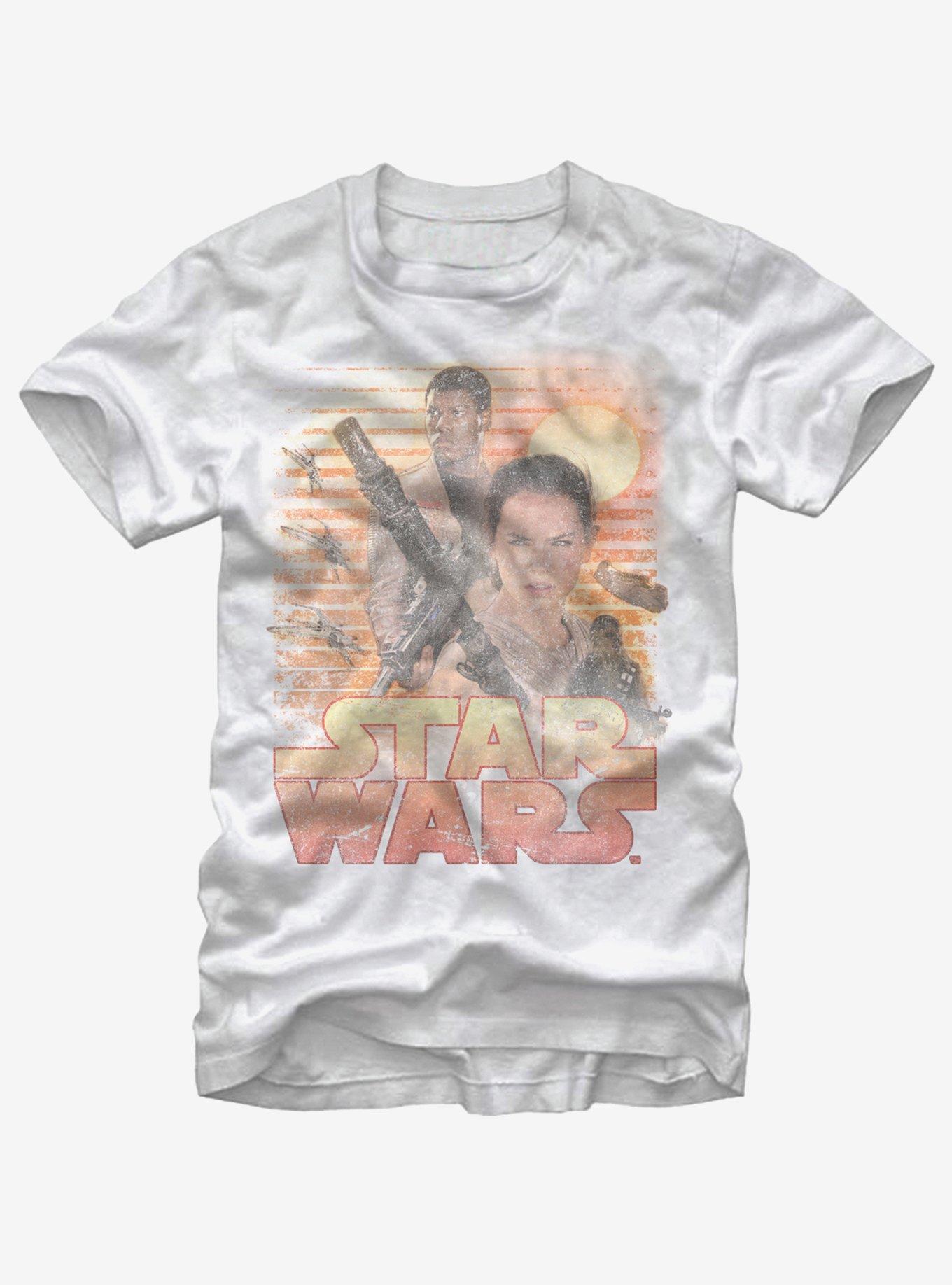 Star Wars Classic Rey and Finn T-Shirt, WHITE, hi-res