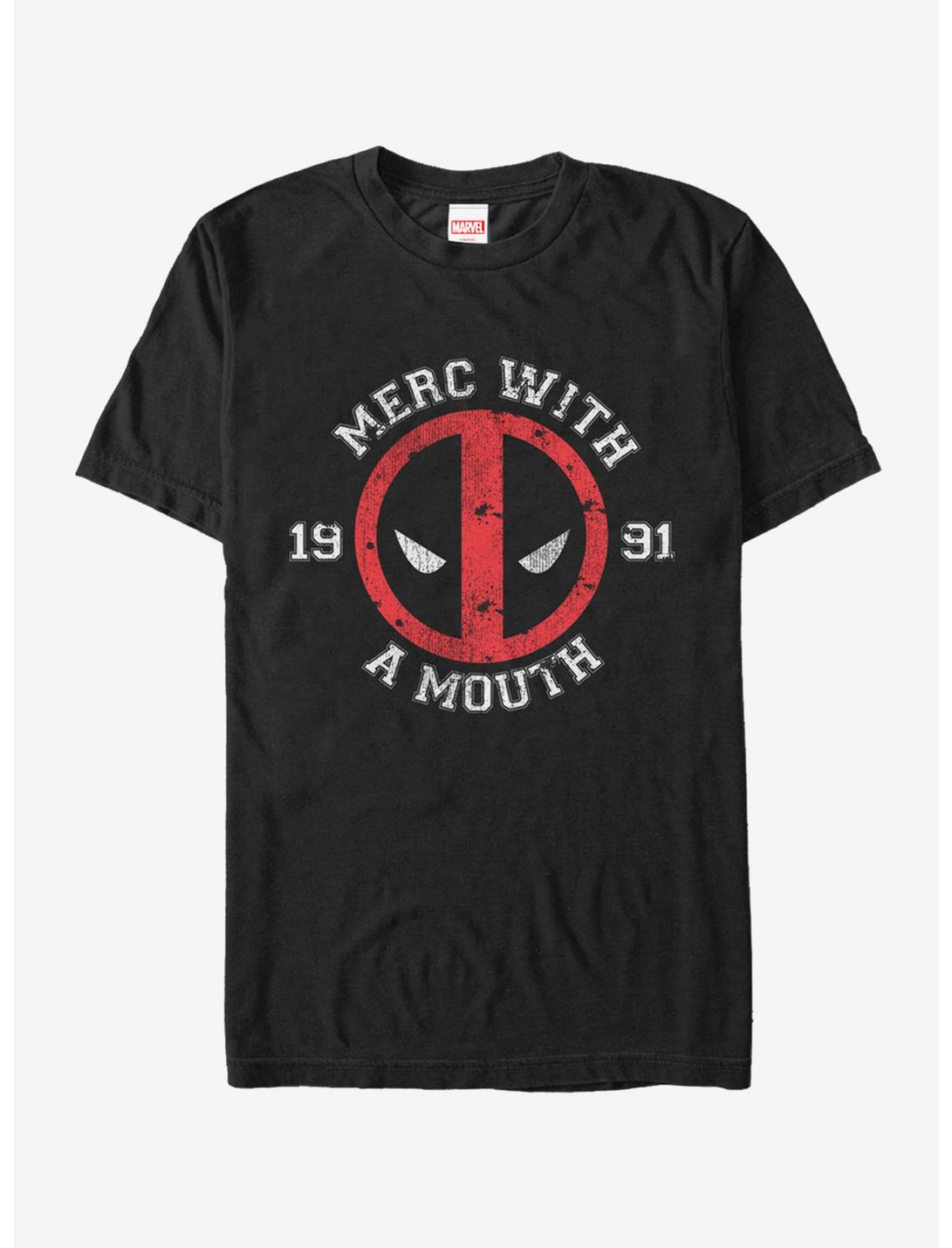 Marvel Deadpool Merc With Mouth T-Shirt, BLACK, hi-res