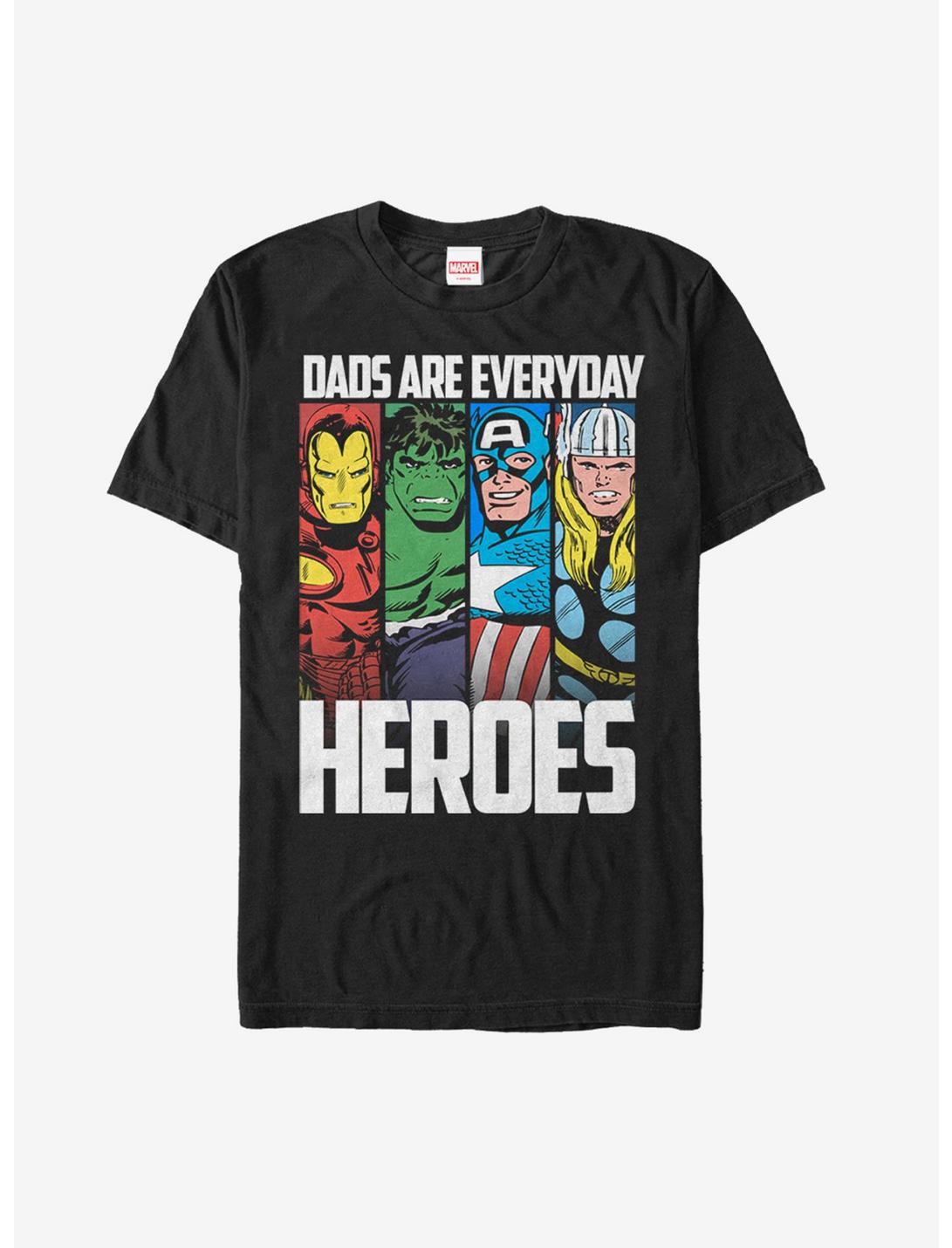 Marvel Father's Day Avengers Everyday Heroes T-Shirt, BLACK, hi-res