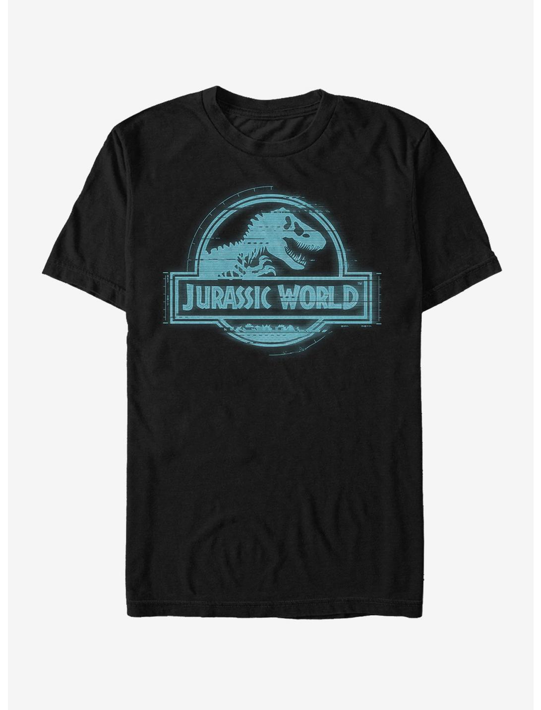 Plus Size Jurassic World Glitch Logo T-Shirt, BLACK, hi-res