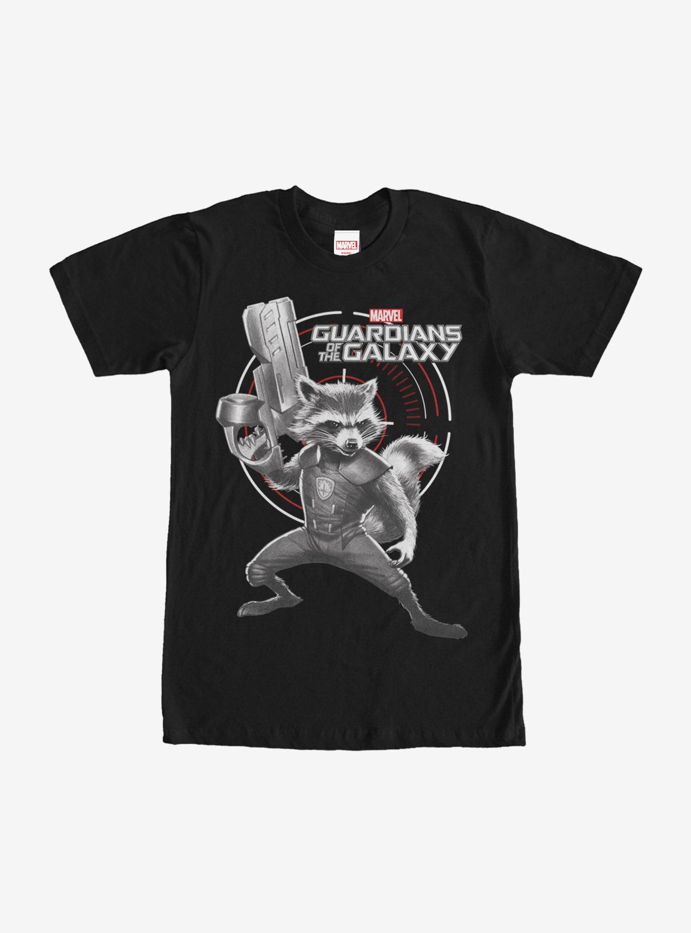 Marvel Guardians of the Galaxy Rocket Target T-Shirt, BLACK, hi-res