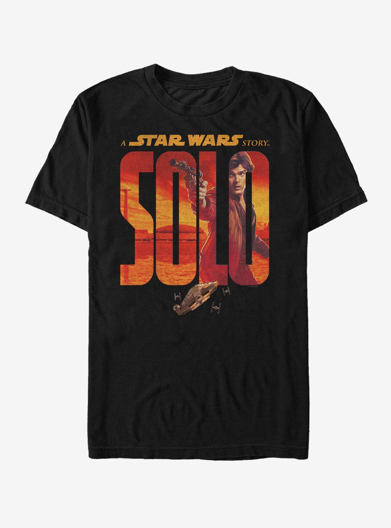 Star Wars Solo A Star Wars Story Logo T-Shirt, BLACK, hi-res