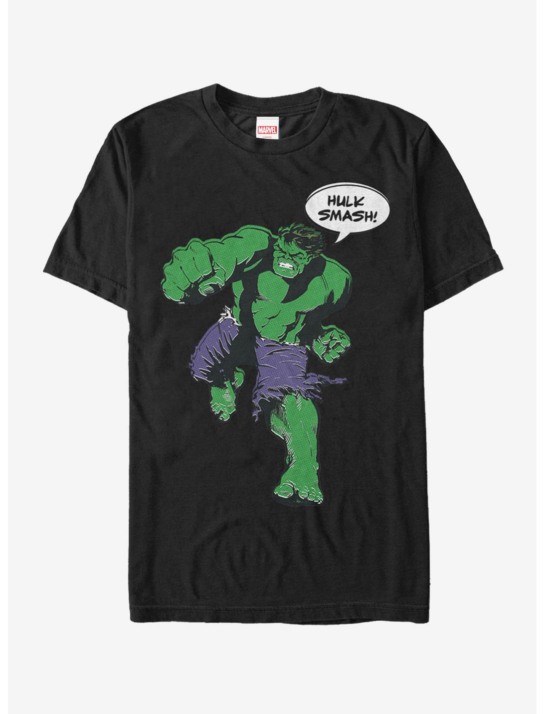 Plus Size Marvel Hulk Smash Classic T-Shirt, BLACK, hi-res