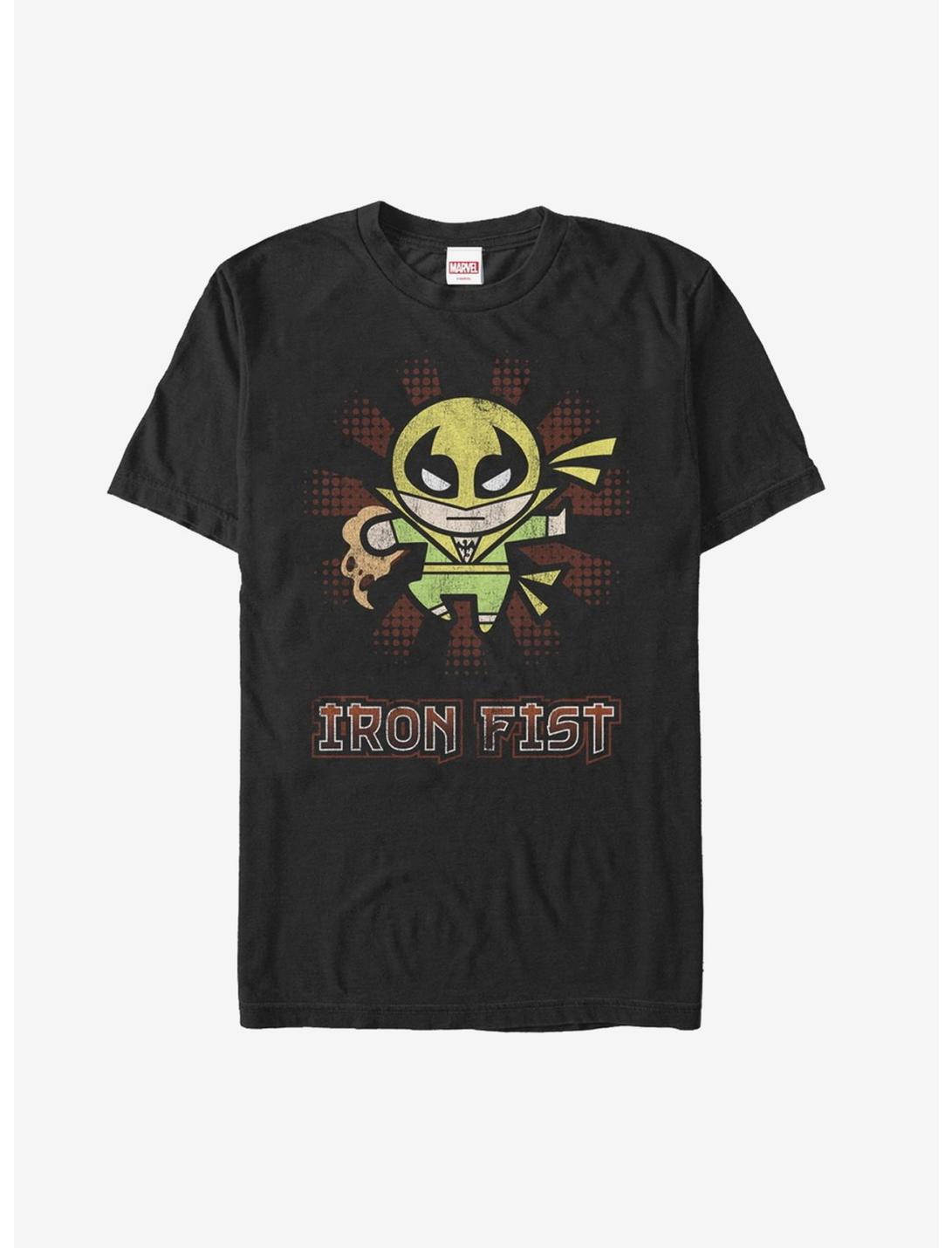 Marvel Iron Fist Kawaii T-Shirt, BLACK, hi-res