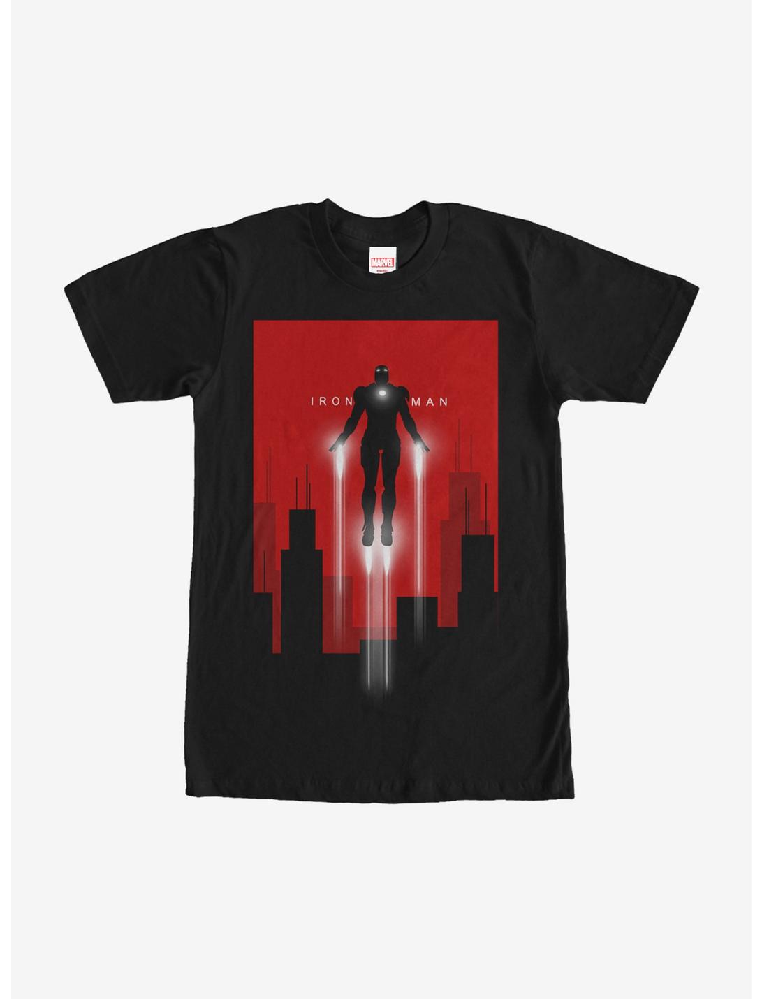 Plus Size Marvel Iron Man in Flight T-Shirt, BLACK, hi-res