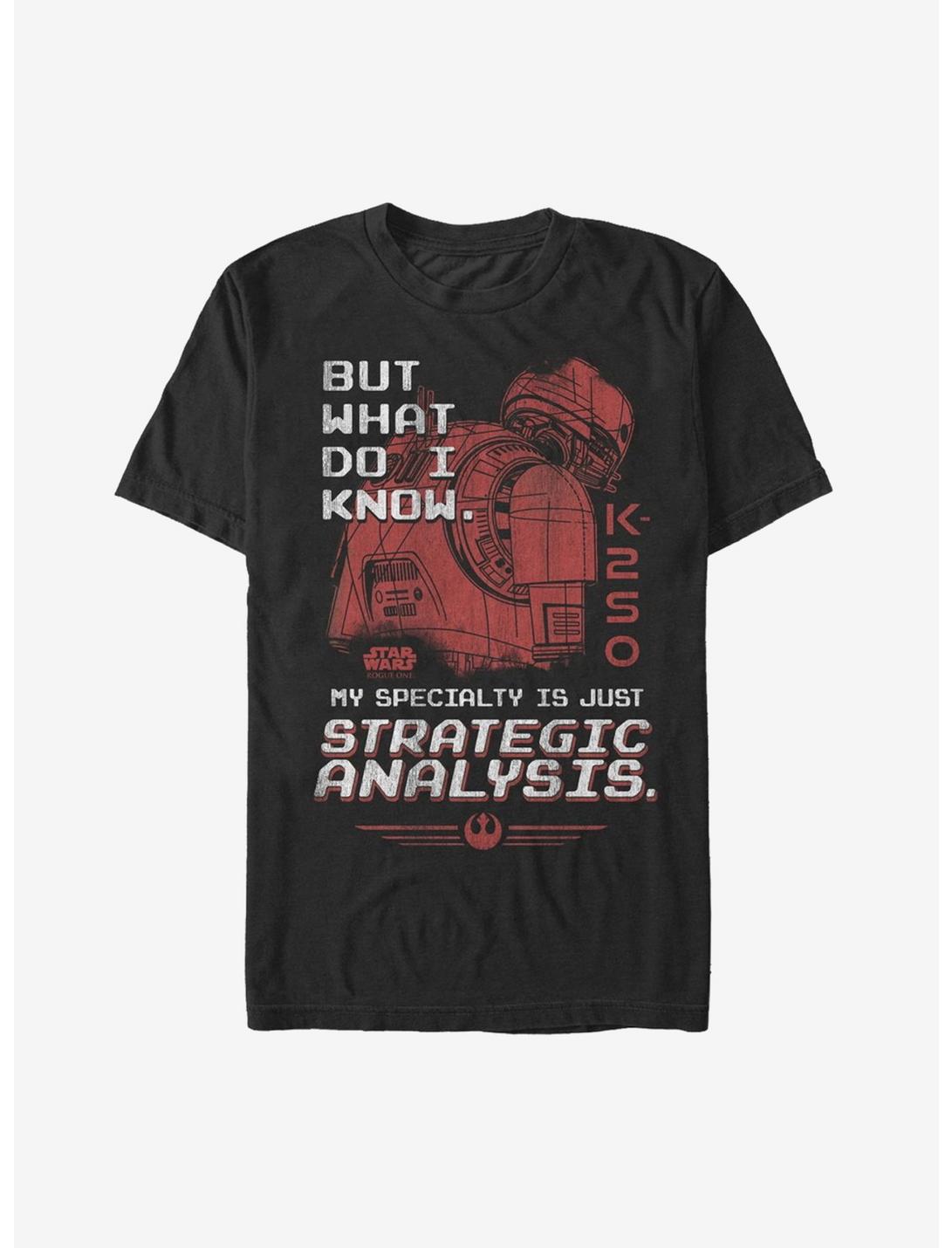 Star Wars K-2SO Strategic Analysis T-Shirt, BLACK, hi-res