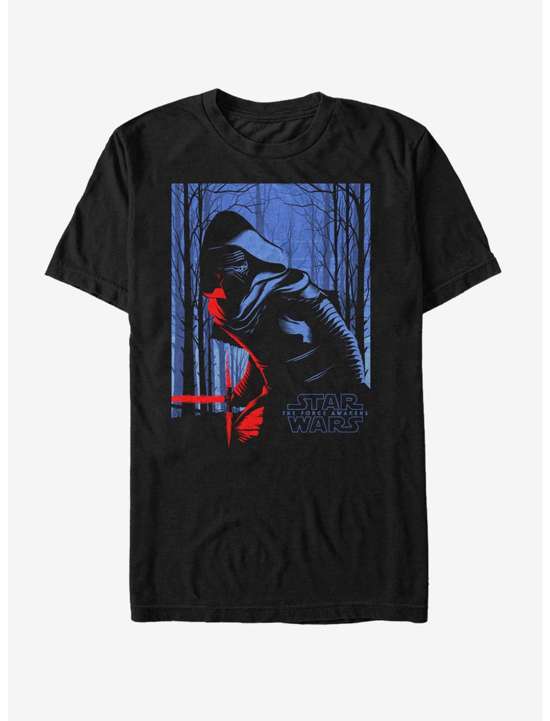 Star Wars Kylo Ren in the Woods T-Shirt, BLACK, hi-res