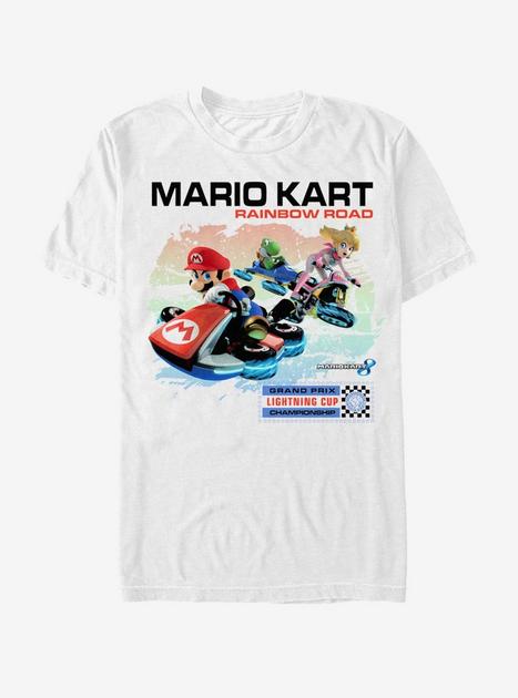 Nintendo Mario Kart Rainbow Road T-Shirt - WHITE | Hot Topic