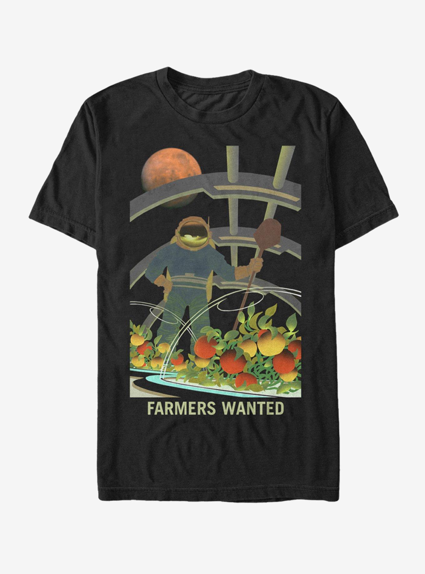 NASA Mars Farmers Wanted T-Shirt, BLACK, hi-res