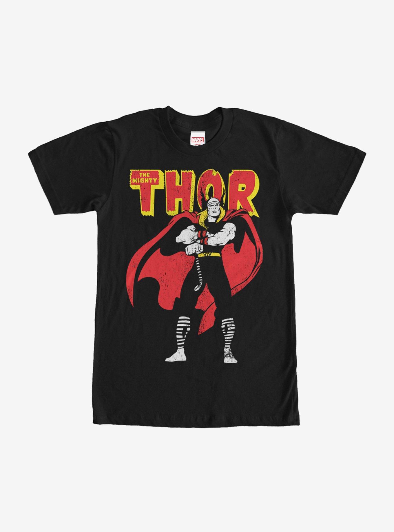 Marvel Mighty Thor Stoic Attitude T-Shirt, BLACK, hi-res