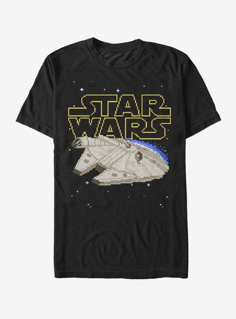 Star Wars Pixel Millennium Falcon T-Shirt - BLACK | Hot Topic