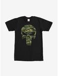 Marvel Punisher Camo Skull Symbol T-Shirt, BLACK, hi-res