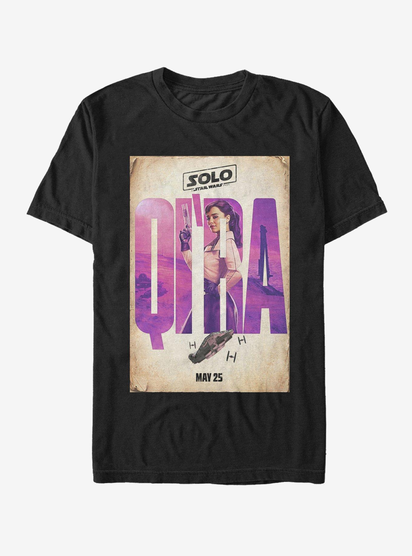 Star Wars Solo A Star Wars Story Qi'ra Name Poster T-Shirt, BLACK, hi-res