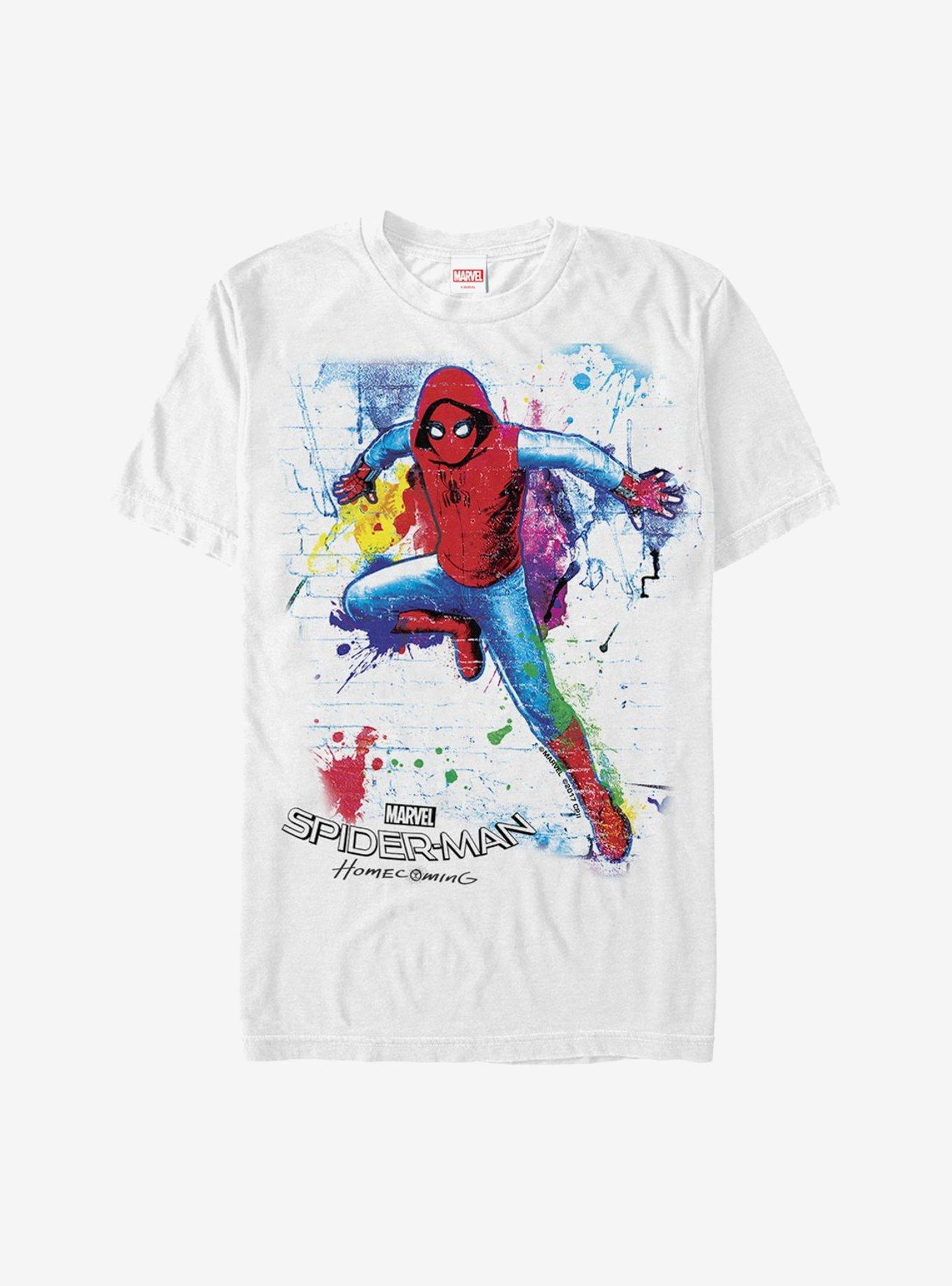 Marvel Spider-Man Homecoming Paint Splatter T-Shirt, WHITE, hi-res